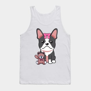 Cute French Bulldog holds a teddy bear Tank Top